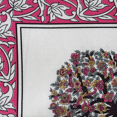 Kuber Industries Floral Print Polyester Dining Table Cover/Table Cloth for Home Decorative Luxurious 6 Seater, 60"x90" (Pink) 54KM4276