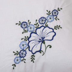 Kuber Industries Embroided Design 2 Piece Cotton Pillow Cover Set-17"x27" (White) Luxury Pillow Covers - CTKTC40269