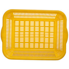Heart Home Plastic 2 Pieces Kitchen Small Size Dish Rack Drainer Vegetables and Fruits Washing Basket Dish Rack Multipurpose Organizers (Yellow)- HEART3617,Standard