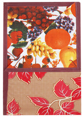 Kuber Industries Leaf Design PVC Reversible Food Mat Mattress Protector Bed Server (Gold & Maroon) CTKTC33205