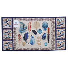 Heart Home Birds Wings Print Jute Fridge/Refrigerator Top Cover, Gold-HEART10090 (Model Number: HEART010090)