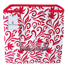 Kuber Industries Leaf Printed 2 Piece Non Woven Shirt Stacker Wardrobe Organizer Set, (Pink) - CTKTC35042