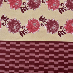 Kuber Industries Flower Printed 7 Feet Privacy Protection Door Curtain Patio Door Curtain with 8 Eyelet (Pink)