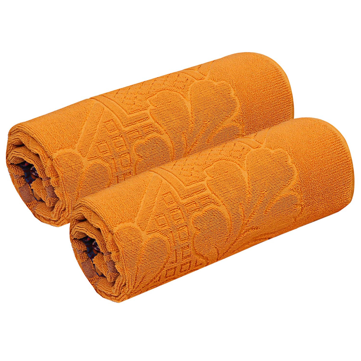 Kuber Industries 100% Cotton 2 Pieces Full Size Bath Towel 30"x60" (Yellow)-CTKTC29887