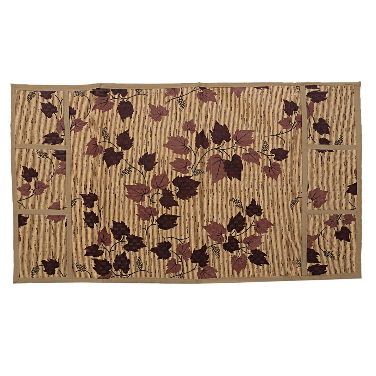Kuber Industries Leaf Design PVC Fridge Top Cover - Cream, Standard (CTKTC03455)