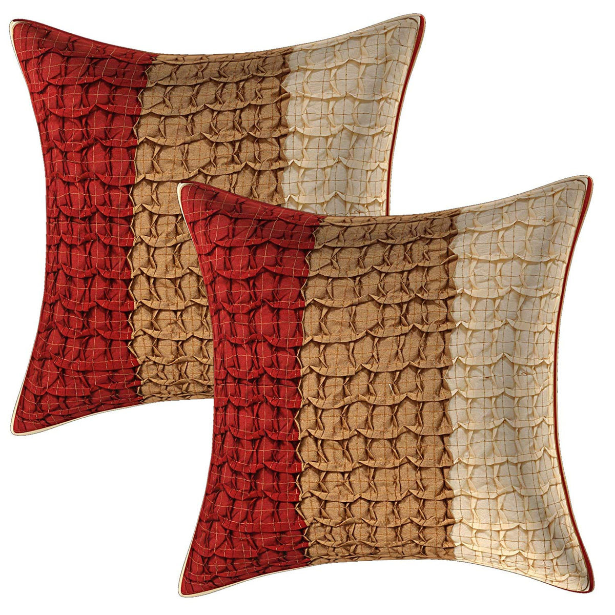 Kuber Industries Checkered 2 Piece Cotton Cushion Cover - 17"x17", Multicolour (CTKTC02711)