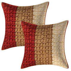 Kuber Industries Checkered 2 Piece Cotton Cushion Cover - 17"x17", Multicolour (CTKTC02711)