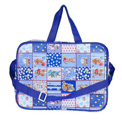 Heart Home PVC Multiuses Teddy Print Mothers Bag/Diapers Bag With Handle For Traveling, storing (Blue) 52HH4012
