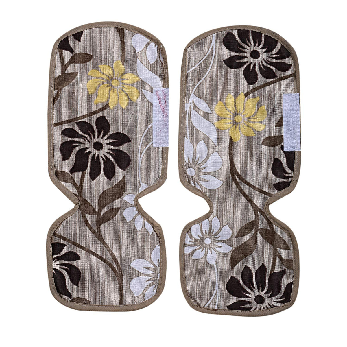 Kuber Industries Cotton 2 Pieces Fridge Handle Cover (Gold) -CTKTC5787