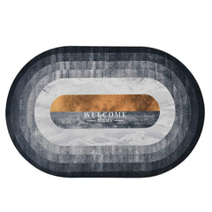 Kuber Industries Doormat|Doormat for Door Entrance|Doormats for Rooms|Doormat for Home|Memory Foam Welcome Home Doormat|Pack of 2 (Grey)