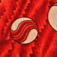 Heart Home D Shape Ball Printed Anti-Slip Durable Velvet Door Mat, Welcome Mat for Entryway,Patio,Garage, Outdoor, 21"x14" (Red)-47HH01275