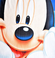 Kuber Industries Disney Mickey Printed Home Décor Door Curtain with 8 Eyelet, 7 Feet- Pack of 2 (Cream)-HS43KUBMART25604
