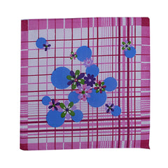 Kuber Industries 100% Cotton Women's Handkerchief Set of 12 Pcs (Checks Design 30 * 30 cm) -KU68 (CSKT623)