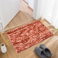 Heart Home Door Mat | Multi Riyal Doormat | Microfiber Entrance Mat | Entry Doormat | Office Entrance Door Mat | Door Mat for Home | Door Mat for Living | Pack of 3 | Orange