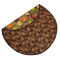Kuber Industries Fruits Design Waterproof PVC Reversible Food Mat Bedsheet Protector Bed Server (Brown) CTKTC33714