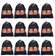 Heart Home Parachute Waterproof 12 Pieces Shoe Cover/Shoe Bag (Black)- CTHH20001