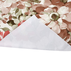 Heart Home Flower Print PVC Wardrobe Kitchen Drawer Cupboard Cabinet Shelf Mat, Shelf Liner 10 Mtr (Cream & Red)-HHEART15095,Standard