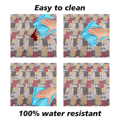 Heart Home Food Mat | Bedsheet Protector for Home | Reversible Bed Server Mat | Barik Flower Mattress Protector for Home | Food Mat for Kids | 92 cm | Black