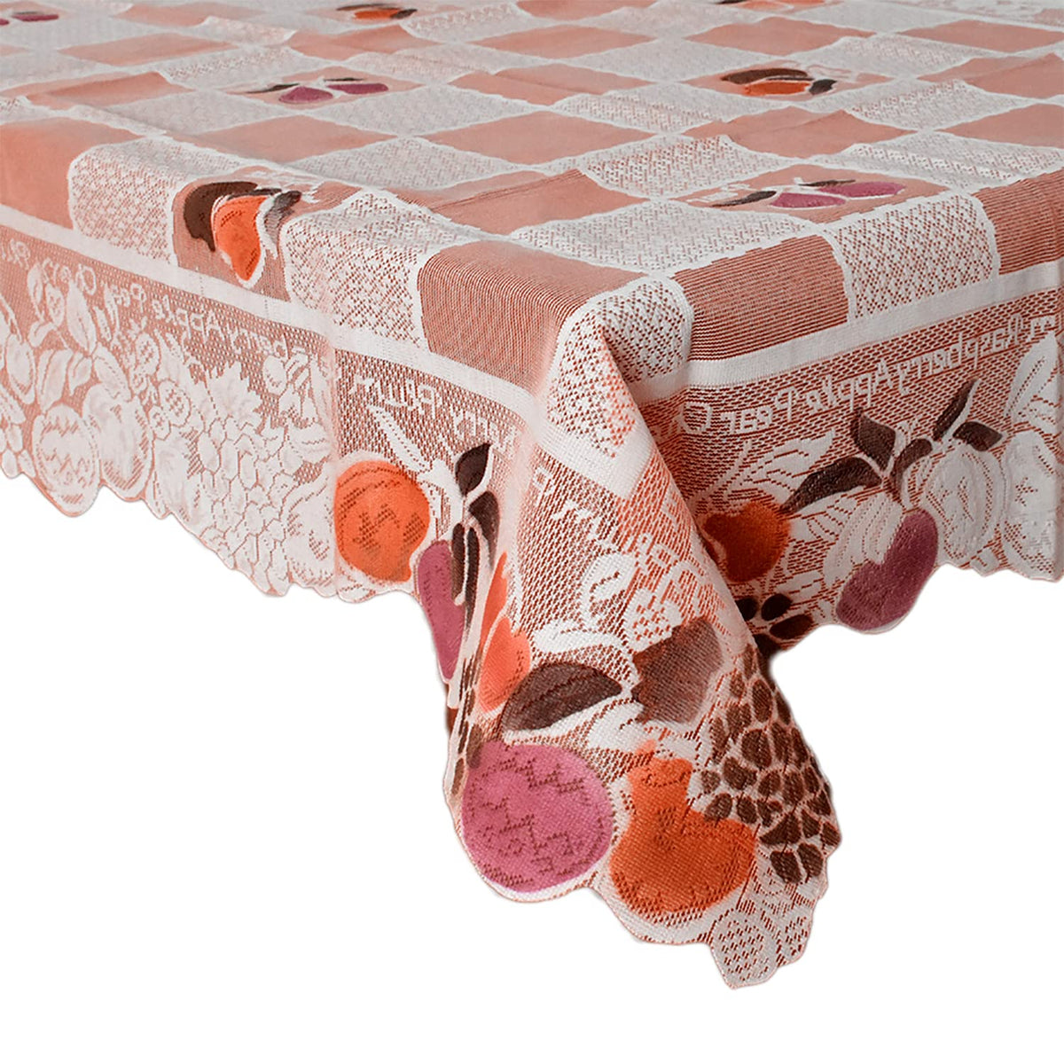 Kuber Industries Check Printed Home Decorative Luxurious 4 Seater Cotton Center Table Cover/Table Cloth, 40"x60" (Pink)-44KM04
