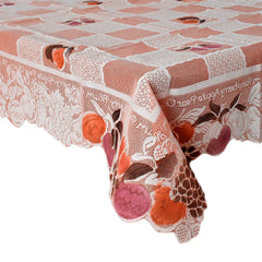 Kuber Industries Check Printed Home Decorative Luxurious 4 Seater Cotton Center Table Cover/Table Cloth, 40"x60" (Pink)-44KM04