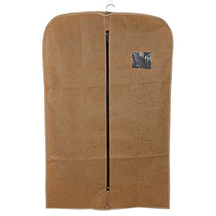 Heart Home Metallic Printed Half Transparent Non Woven Men's Blazer Suit Cover|Zipper Closure & Sturdy Hook|Size 92 x 60 x 1 CM|Pack of 3 (Beige)