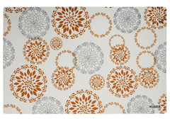 Kuber Industries Design 6 Pieces PVC PVC 6 Piece Dining Table Placemat Set,White, Standard (Hs_37_Kubmart020139, Polyvinyl Chloride)