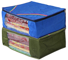 Kuber Industries 2 Piece Raw Silk Saree Cover (CTKTC2850)