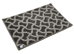 Heart Home Washable, Non Slip Velvet Doormat for Indoor (Brown)