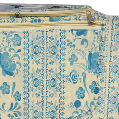 Kuber Industries Floral Print Non-Woven Saree cover With Large Pocket For Saree, Lehenga, Suit & Transparent Window (Blue) 54KM4170