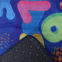 Heart Home Door Mat for Kids Room|Anti Skid Door Mat for Kids Bedroom|Microfiber Number Pattern Door Mat (Navy Blue)