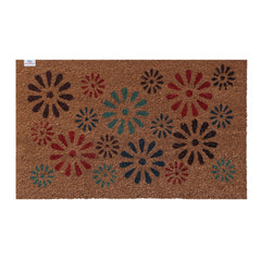 Heart Home Door Mat|Polyethylene Durable & Anti-Slip Natural Sunshine Print Floor Mat|Rug for Indoor or Outdoor, 30x20 Inch (Brown)