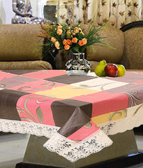 Kuber Industries Checkered PVC 4 Seater Centre Table Cover - Multicolour, Standard (CTKTC01158)