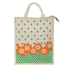 Kuber Industries Jute Lunch Carry Bag (Green)-CTLTC14918
