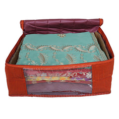 Kuber Industries 2 Piece Raw Silk Saree Cover (CTKTC2853)