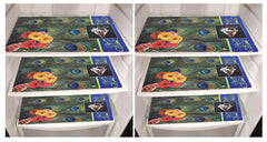 Kuber Industries PVC 6 Pieces Reversible Fridge Drawer Mats (Multi) -CTKTC7116