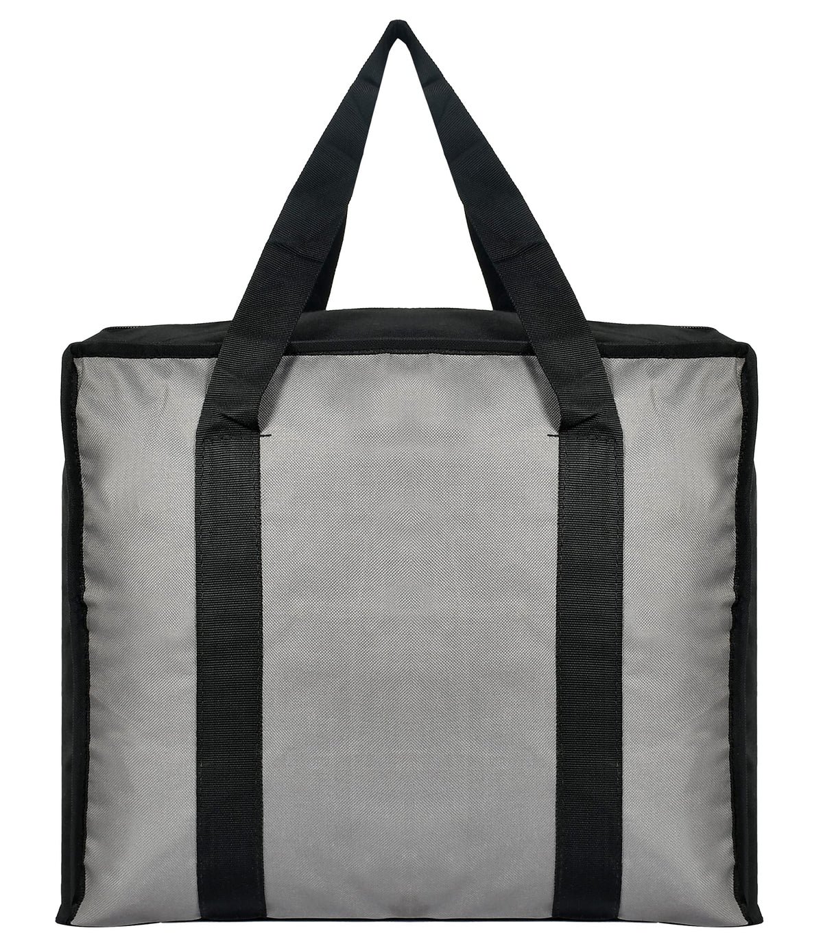 Kuber Industries Small Size Canvas Shopping Bags for Carry Milk Grocery Fruits Vegetable with Reinforced Handles jhola Bag (Black & Grey)