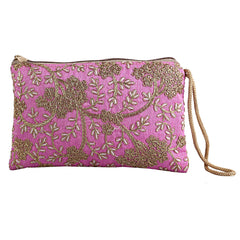 Kuber Industries Floral Design 2 Pieces Polyester Handcrafted Embroidered Women Handbag (CTKTC4407),Multicolour,Standard