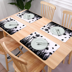 Kuber Industries Butterfly Print Waterproof, Stain Resistant, Washable Refrigerator/Fridge Drawer Mat, Set of 6 (White)