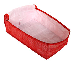 Kuber Industries Dot Printed Petticoat Cover Bag/Wardrobe Organiser/Storage Bag/Bags for Cloths (Red)