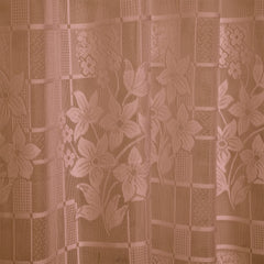 Kuber Industries Flower Print Home Decor Cotton Door Curtain with 8 Eyeletss, 7 Feet Pack of 2 (Brown)-50KM01057