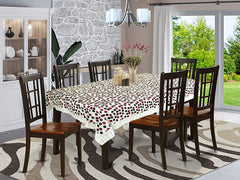 Kuber Industries Flower Design PVC 6 Seater Dining Table Cover 60"x 90" (Brown) (Model: HS_36_KUBMART018519)