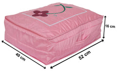 Kuber Industries Dot Printed Saree Cover 1 Bag for 12 Sarees, 12 Flap Sarees Bag Wedding Collection (Pink)