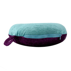 Kuber Industries 2 Pieces Unisex U -Shaped 100 Percent Pure Memory Foam Soft Cushions Neck Rest Pillow for Travel, Car, Train, Flight, Bus (Purple & Green) - CTKTC039218
