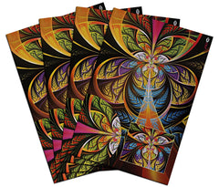 Kuber Industries Flower Printed PVC Waterproof, Oil Proof, Easy to Clean Placemats Table Mats for Dining (Set of 4, Multicolour, Polyvinyl Chloride)