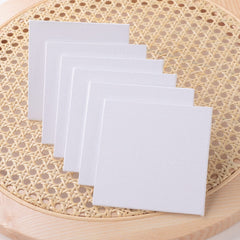 Kuber Industries Blank Cotton Canvas Boards for Painting|Canvas Sheets for Acrylic Painting|Art Panels for Oil & Watercolor Paint|"10x10" CM Pack of 6 (White)