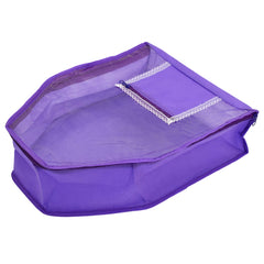 Kuber Industries 6 Piece Non Woven Blouse Cover with Front Transparent Window with Attached Pocket Set (Purple)