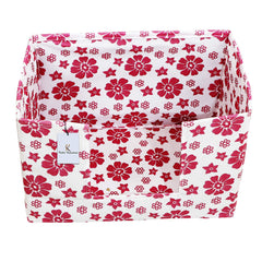 Kuber Industries Flower Printed Non Woven 2 Piece Shirt Stacker and 1 Piece Foldable Rectangle Cloth Saree Stacker Cloth Wardrobe Organizer Wardrobe Organizer (Pink) -CTKTC038192