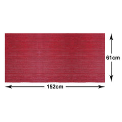 Heart Home Rubber Waterproof Anti-Skid Swimming Pool Mat|Shower Mat|Rainmat for Entrance Area,Bathroom,2 x 5 Feet (Red)