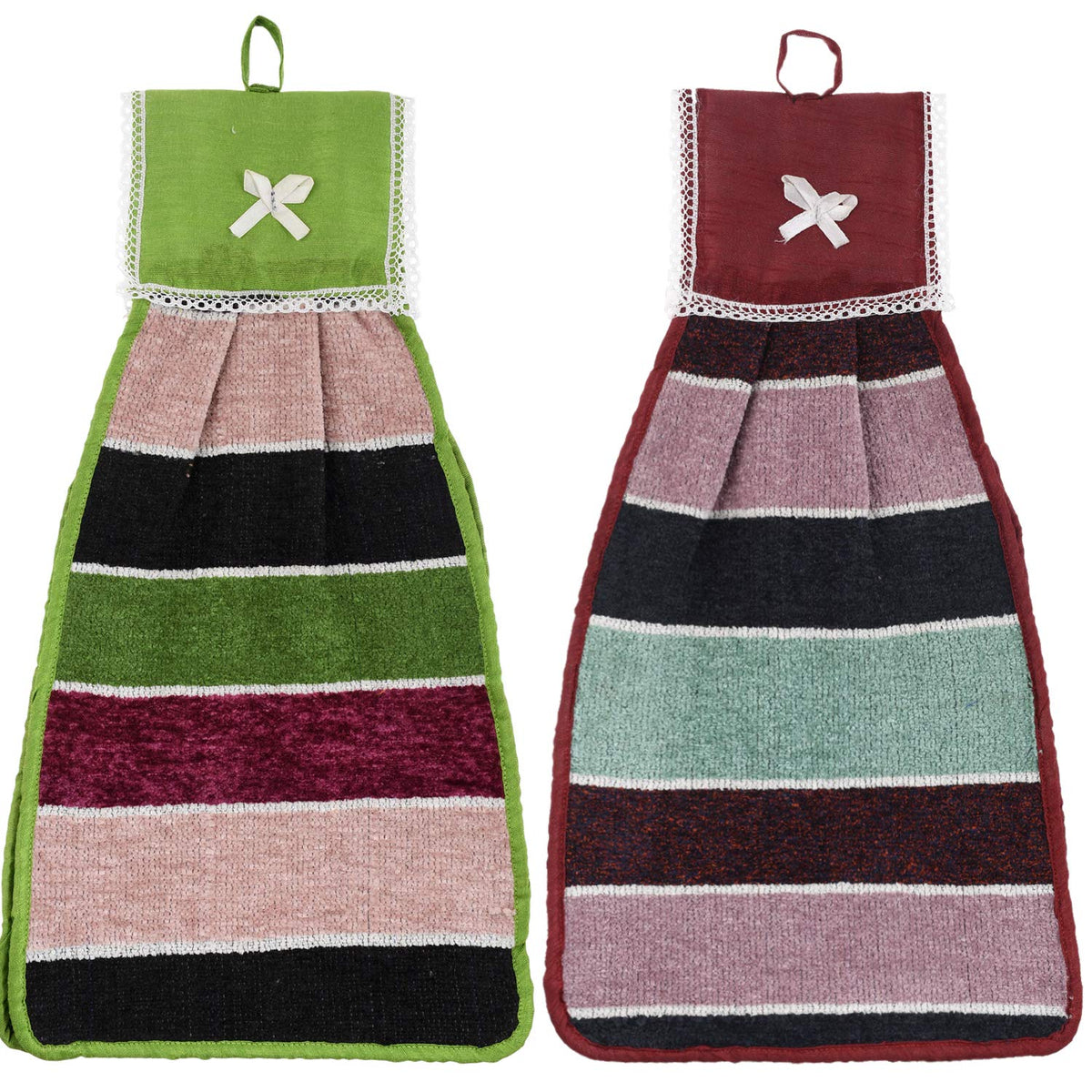 Kuber Industries Hanging Cotton 2 Pieces Cotton Washbasin Napkin/Hand Towel for Kitchen and Bathroom (Multi) - CTKTC045561