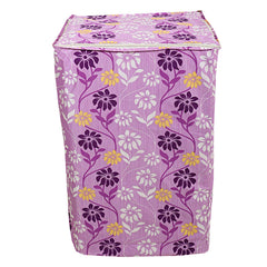 Kuber Industries Leaf Design Cotton Top Load Fully Automatic Washing Machine Cover - Purple, Standard (CTKTC01099)